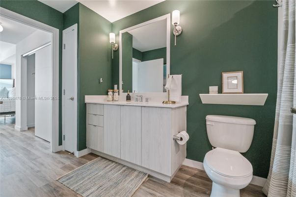 Bathroom, Interior, Wood Texture Flooring