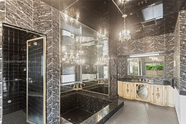 Bathroom, Chandelier, Interior
