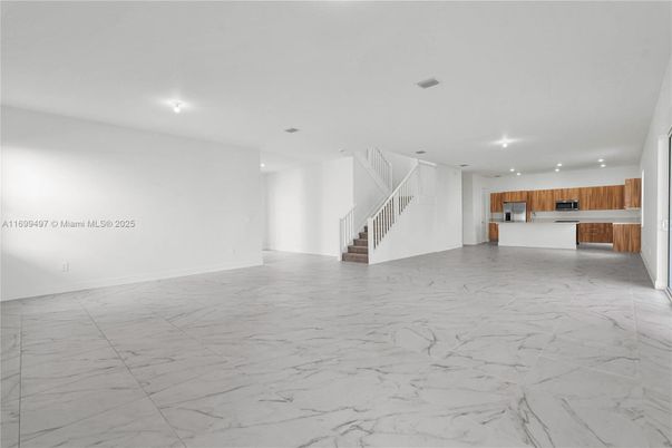 Interior, Kitchen, Marble, Recessed Lighting, Stainless Steel Appliances