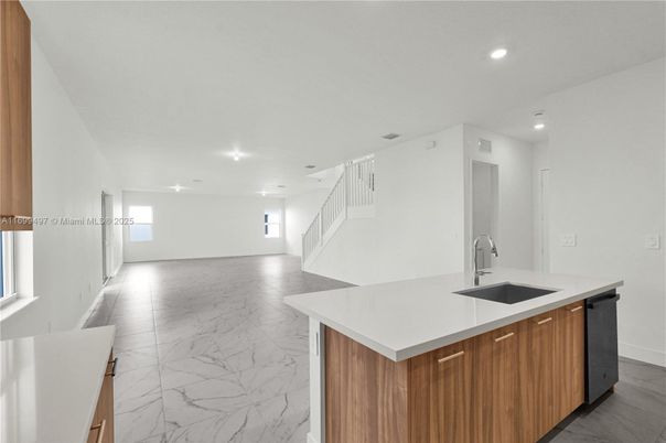 Interior, Kitchen, Marble, Recessed Lighting