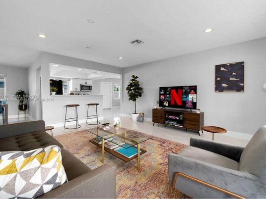 Interior, Kitchen, Living room, Recessed Lighting