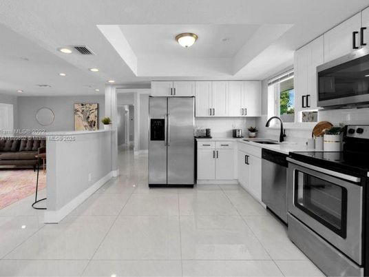 Interior, Kitchen, Recessed Lighting, Stainless Steel Appliances
