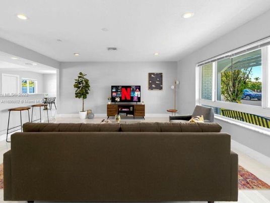 Interior, Living room, Recessed Lighting