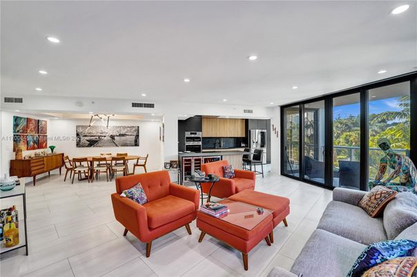 Dining room, Interior, Kitchen, Living room, Recessed Lighting, Stainless Steel Appliances