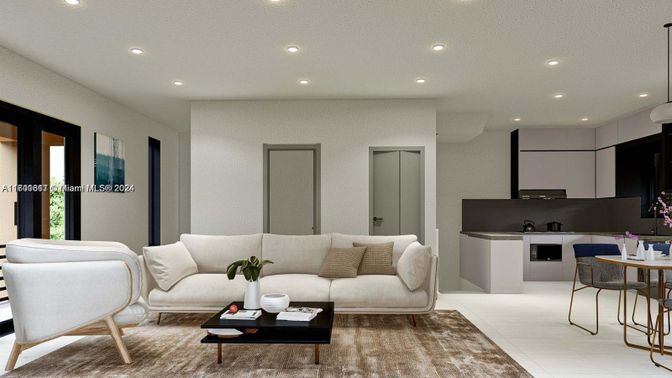 Interior, Kitchen, Living room, Recessed Lighting