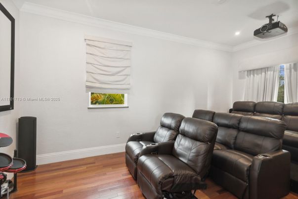 Home Theatre Room, Interior, Recessed Lighting, Theatre Room, Wood Texture Flooring