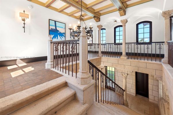 Chandelier, Interior, Wooden Beams