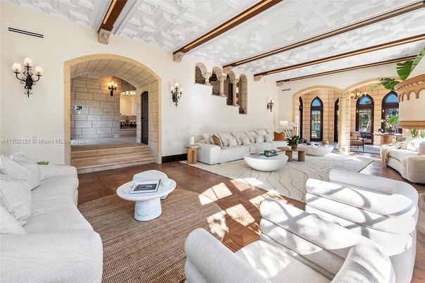 Interior, Living room, Stone Walls, Wooden Beams, Wood Texture Flooring