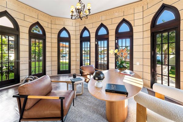 Chandelier, Interior, Stone Walls