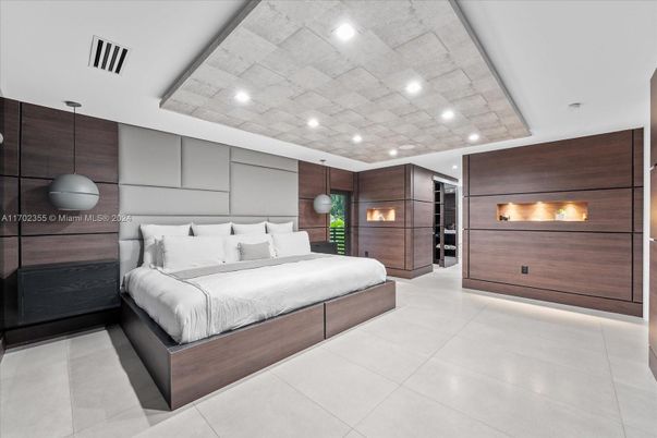 Bedroom, Interior, Recessed Lighting