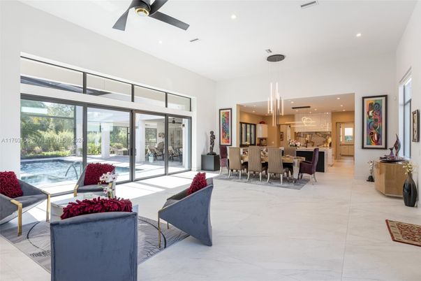 Dining room, Interior, Kitchen, Living room, Pendant Lights, Recessed Lighting
