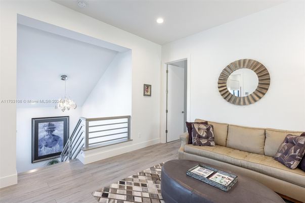 Chandelier, Interior, Living room, Recessed Lighting, Wood Texture Flooring