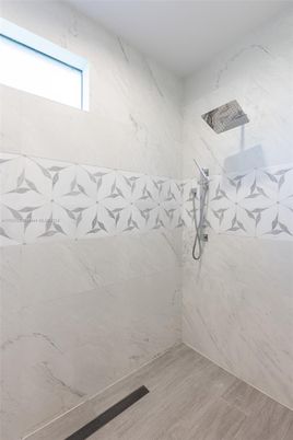 Bathroom, Interior, Marble Walls, Wood Texture Flooring
