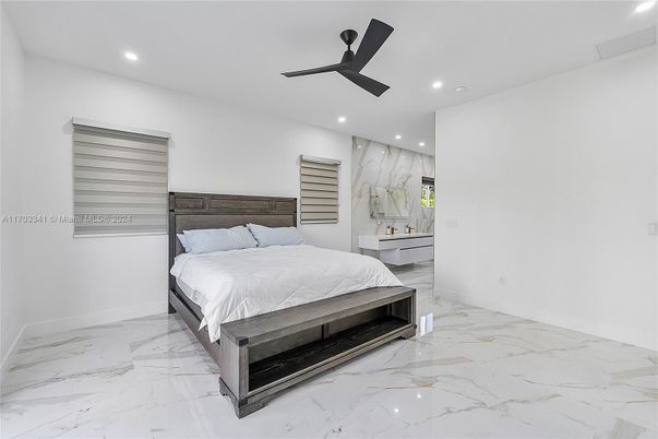 Bedroom, Interior, Marble, Recessed Lighting