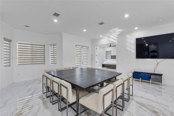 Bedroom, Interior, Marble, Recessed Lighting