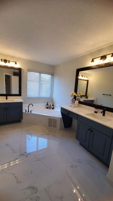 Bathroom, Dual Sink Vanities, Interior, Marble