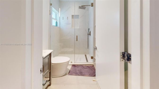 Bathroom, Glass Shower, Interior, Marble Walls