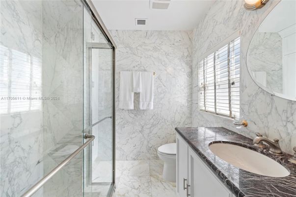 Bathroom, Glass Shower, Interior, Marble, Marble Walls