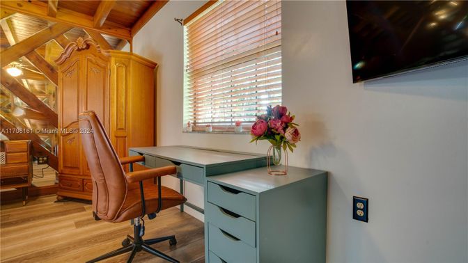 Home Office, Interior, Wooden Beams, Wooden Ceilings, Wood Texture Flooring