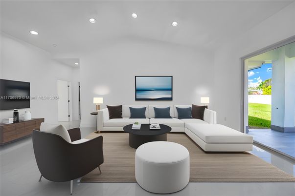Interior, Living room, Recessed Lighting