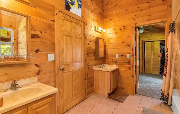 Bathroom, Interior, Wooden Walls