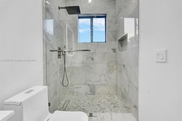 Bathroom, Glass Shower, Interior, Marble, Marble Walls