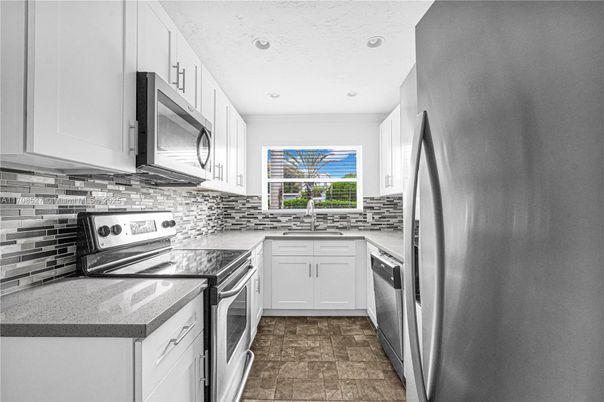 Interior, Kitchen, Recessed Lighting, Stainless Steel Appliances