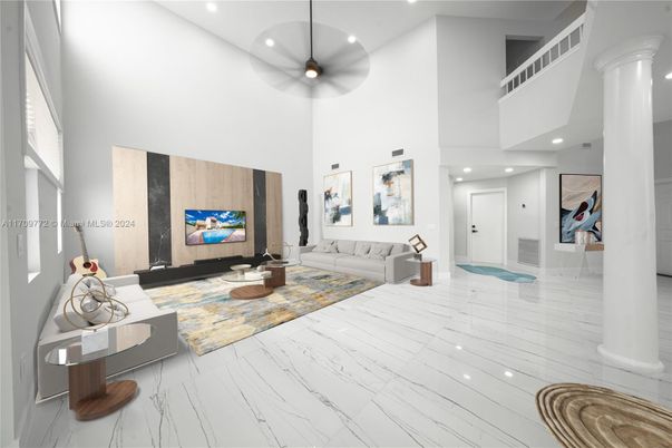 Interior, Living room, Marble, Recessed Lighting