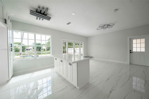 Interior, Kitchen, Marble, Recessed Lighting