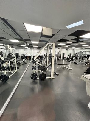 Fitness Equipment, Gym, Interior, Recessed Lighting