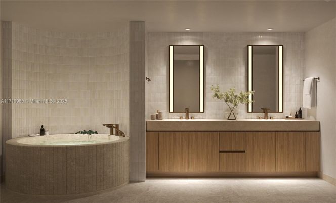 Bathroom, Dual Sink Vanities, Interior, Recessed Lighting