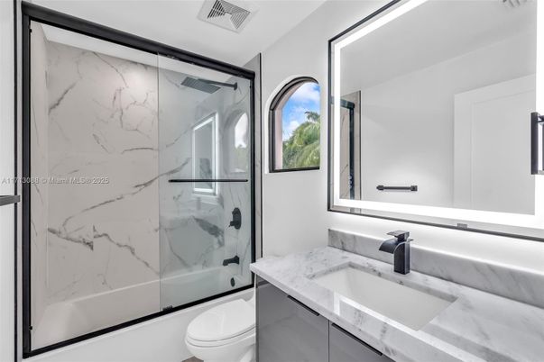 Bathroom, Glass Shower, Interior, Marble Walls