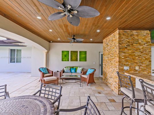 Interior, Living room, Recessed Lighting, Stone Walls, Wooden Ceilings