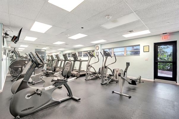 Fitness Equipment, Gym, Interior, Recessed Lighting