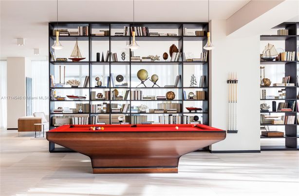 Billiard Table, Game Room, Interior, Pendant Lights