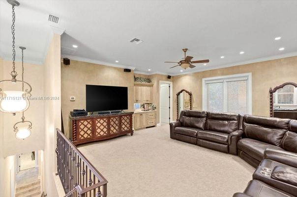 Home Theatre Room, Interior, Living room, Pendant Lights, Recessed Lighting