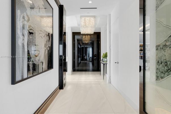 Chandelier, Interior, Marble, Recessed Lighting