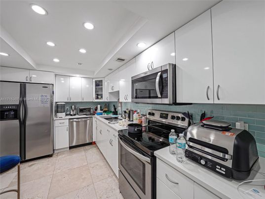Interior, Kitchen, Recessed Lighting, Stainless Steel Appliances