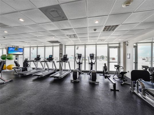 Fitness Equipment, Gym, Interior, Recessed Lighting