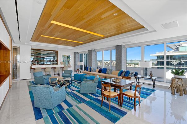 Interior, Living room, Recessed Lighting, Wooden Ceilings