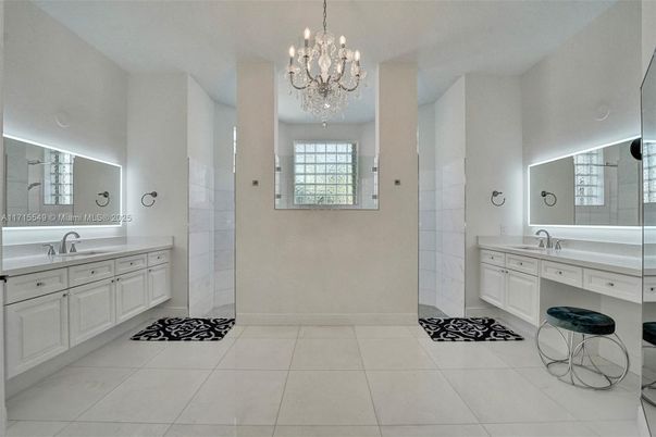 Bathroom, Chandelier, Dual Sink Vanities, Interior