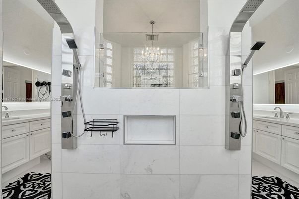 Bathroom, Chandelier, Interior