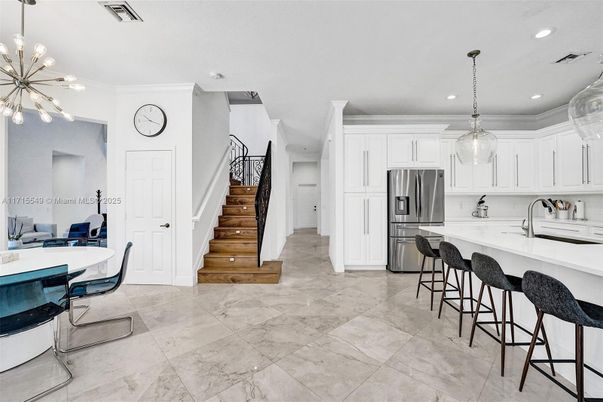 Interior, Kitchen, Pendant Lights, Recessed Lighting, Stainless Steel Appliances