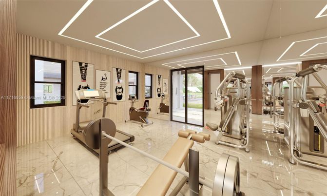 Fitness Equipment, Gym, Interior, Marble