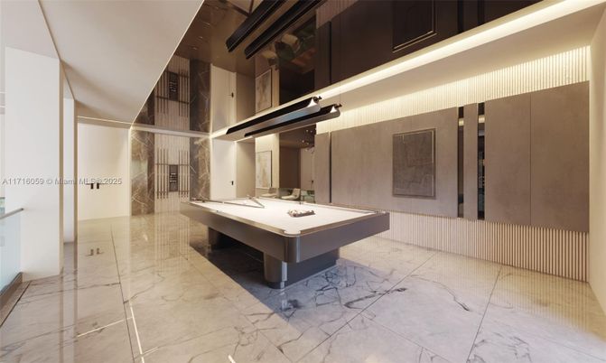 Bathroom, Billiard Table, Game Room, Interior, Marble