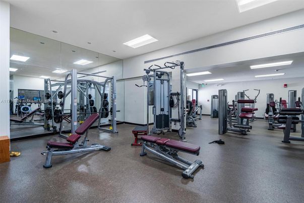 Fitness Equipment, Gym, Interior, Recessed Lighting