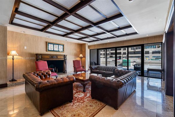 Fireplace, Interior, Living room, Recessed Lighting, Wooden Walls