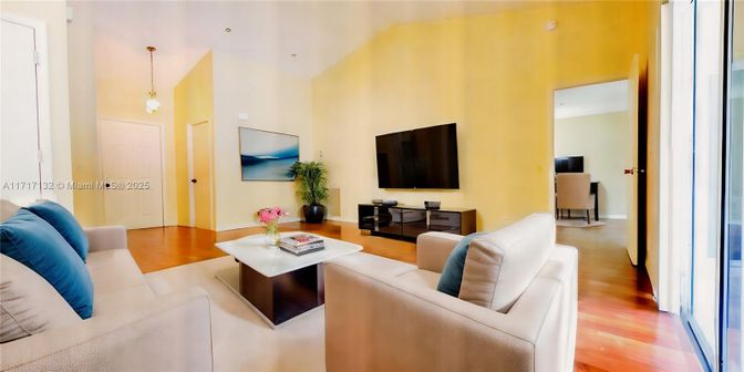 Interior, Living room, Pendant Lights, Wood Texture Flooring