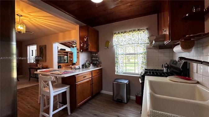 Interior, Kitchen, Wooden Ceilings, Wood Texture Flooring