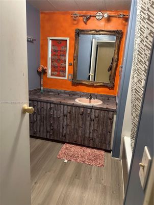 Bathroom, Interior, Wood Texture Flooring